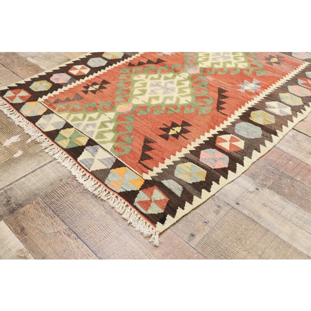 Vintage Persian Shiraz Kilim Rug - 03'00 X 03'09 For Sale In Dallas - Image 6 of 9
