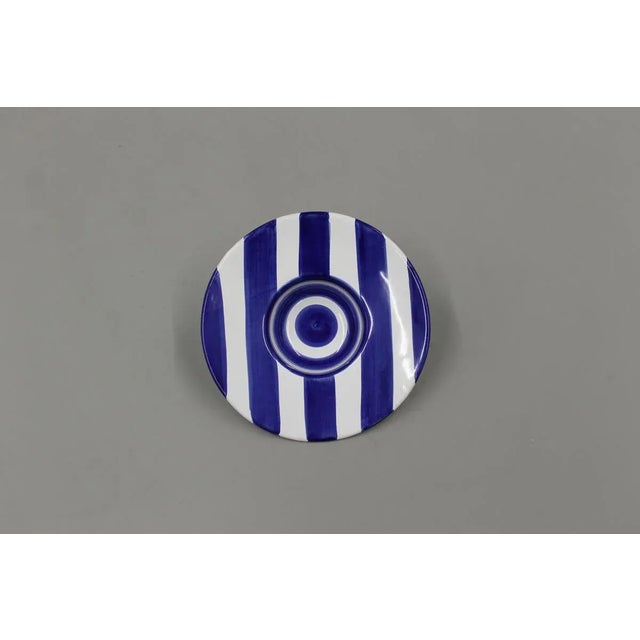 Blue and White Striped Ceramic Bowl from Solimene For Sale - Image 3 of 8