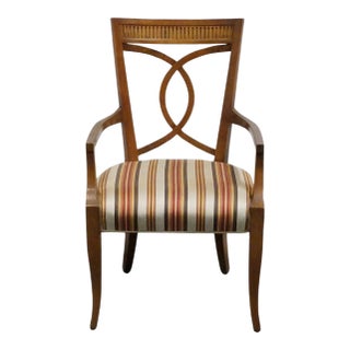 High End Vintage Solid Cherry Italian Neoclassical Revival Dining Arm Chair For Sale