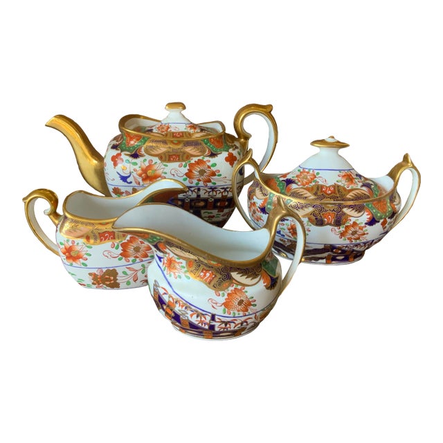 Early 19th Century Spode Tea Set 967 Circa 1810 - Set of 4 For Sale
