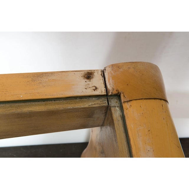 1960s Vintage Carved Wood Egyptian Revival Lion Console Table For Sale - Image 5 of 13