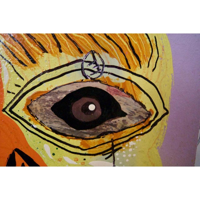 1970s Deuteronomy, Late 20th-Century, Abstract Mixed Media on Wood by George De Goya, 1976 For Sale - Image 5 of 11