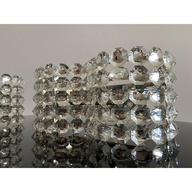 Ottogonal Crystal Wall Lights, Italy, 1980s., Set of 2 For Sale - Image 5 of 14
