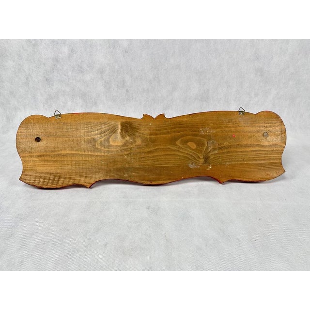 Austrian Hand-Painted Carved Wall Coat Rack, 1960s For Sale - Image 10 of 14
