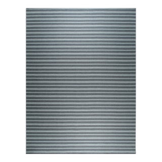 5x8 Lush Timeless Gray Stripe Modern Kilim Flatweave Wool Carpet Rug For Sale