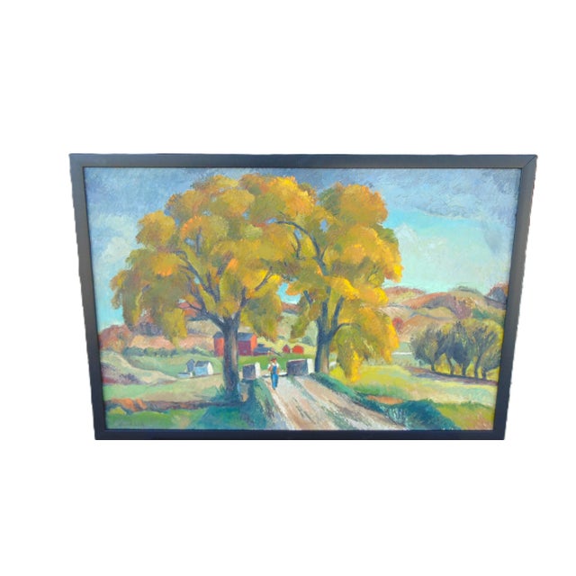 1970s Original Oil Painting "Going Fishing" by Frederick Buchholz 38"w X 26"h Framed For Sale - Image 5 of 12