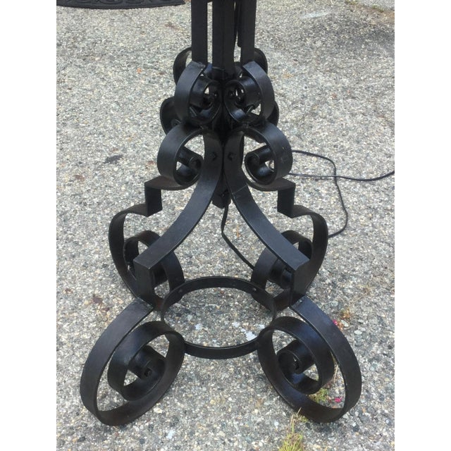 1900 - 1909 Antique Spanish Mission Style Iron Floor Lamp For Sale - Image 5 of 7