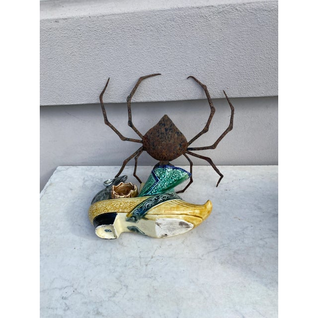 Ceramic Belgium Majolica Rat Smoke Set Wasmuel , Circa 1900 For Sale - Image 7 of 9