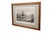 Wood frame; gray mat Late 19th century black-and-white nautical maritime etching by Otis S. Weber. Coastal seascape with a...