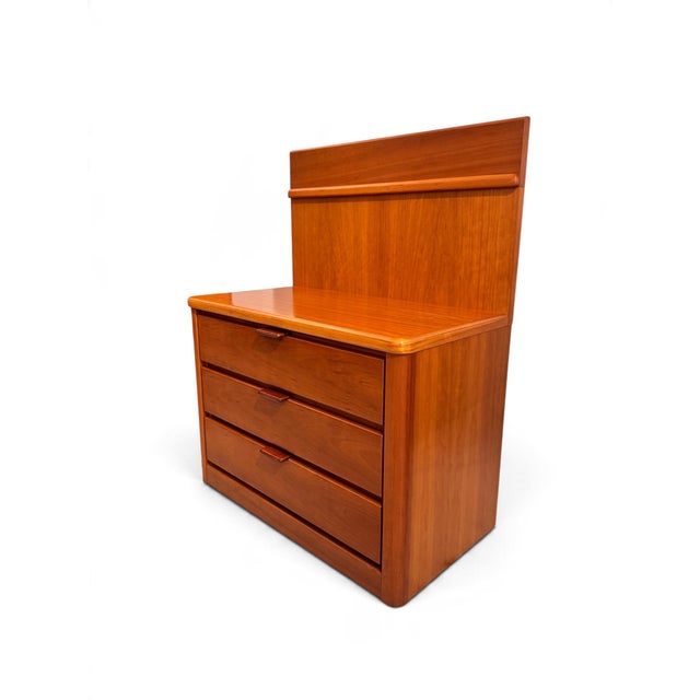 Mid-Century Modern Vintage Cherry Wood Chest of Drawers from Hülsta, 1980, Set of 2 For Sale - Image 3 of 13