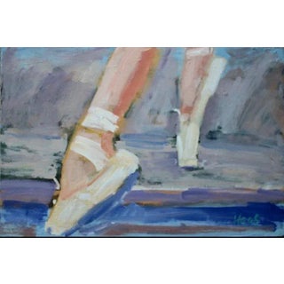 Ballerina Slippers Modern Oil Painting For Sale