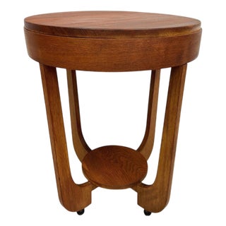 Vintage Amsterdam School Side Table, 1930s For Sale