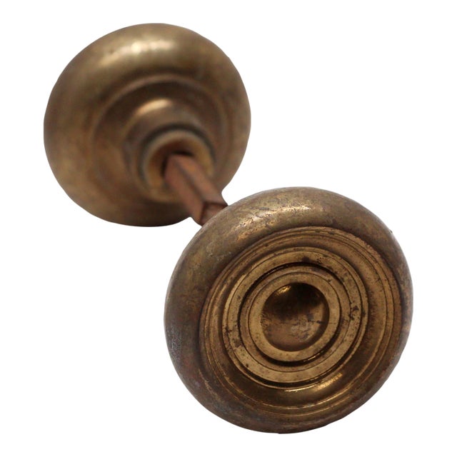 Concave Brass Concentric Door Knobs For Sale