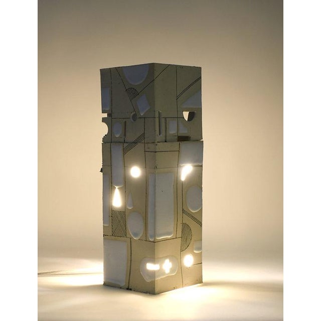 2020s Contemporary White Mishima One and Half Height Lamp For Sale - Image 5 of 7