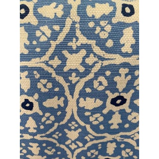 Quadrille Nitik II French Blue Fabric- 4.4 Yards For Sale