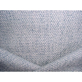 Clarke & Clarke F0581 Angus Powder Blue Textured Weave Upholstery Fabric 2-5/8y For Sale