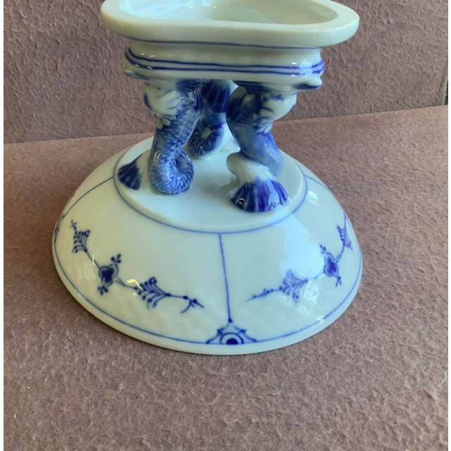 1960s 1960s Bing & Grondahl Traditional Blue Candy Bowl on a Dolphin Foot For Sale - Image 5 of 6