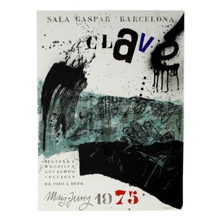 Lithographic Poster in the Gaspar Gallery from Antoni Clavé, 1975 For Sale