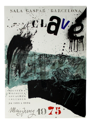 Lithographic Poster in the Gaspar Gallery from Antoni Clavé, 1975