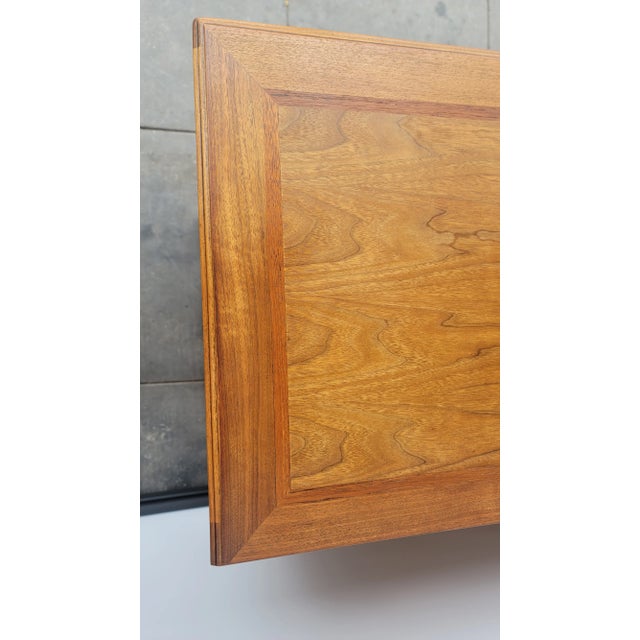 1960s Hollywood Regency Boho Thomasville Shalimar Credenza Small Pecan For Sale - Image 10 of 12