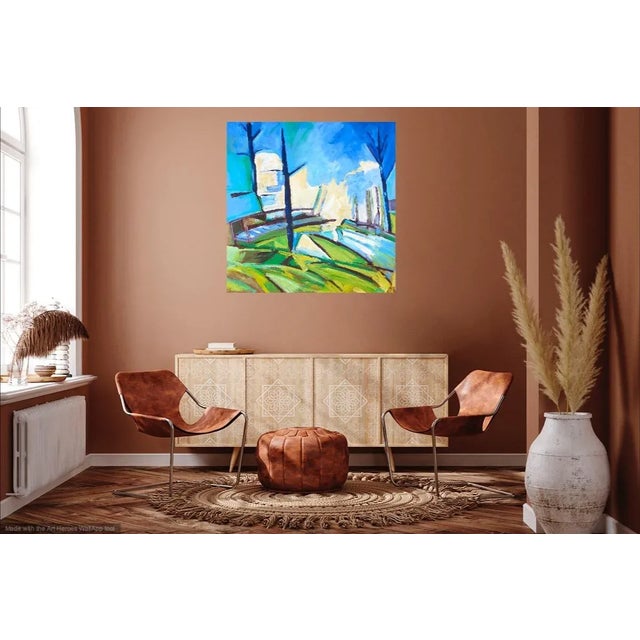 Large Landscape From France by Martha Holden For Sale - Image 4 of 6