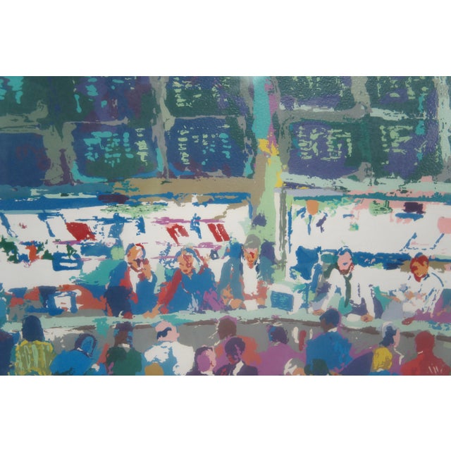 1990s LeRoy Neiman "Chicago Options" 1990 Hand Signed Serigraph Stock Market Framed For Sale - Image 5 of 12