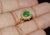 Green Certified Natural 1.96cts vs F Diamond Emerald 18k Solid Gold Cluster Ring, Size 7 For Sale - Image 8 of 13