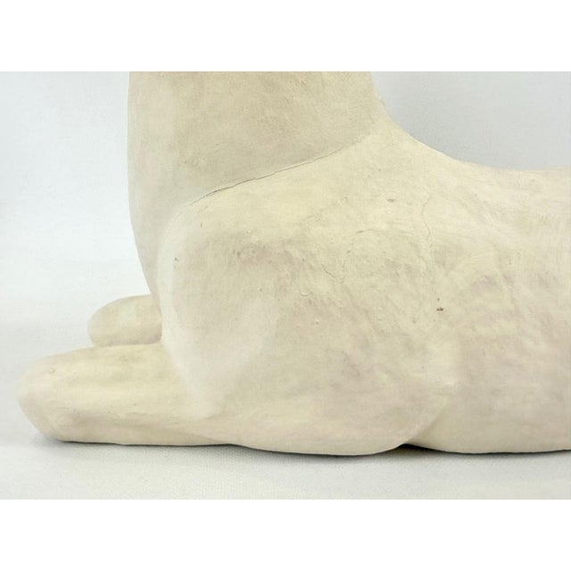 Ivory Vintage Large Ceramic Lying Horse Figure, 1980s For Sale - Image 8 of 14