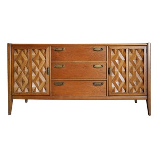 1960s Broyhill Premiere Brasilia “Diamond Head” Buffet / Credenza For Sale