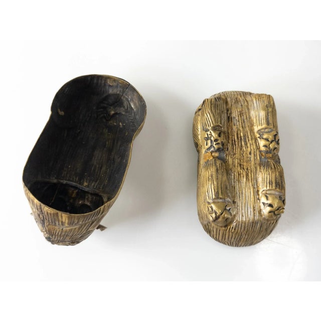 Brass Early 20th Century South East Asian Repousse Brass Betel Leaf Nut Box For Sale - Image 8 of 9