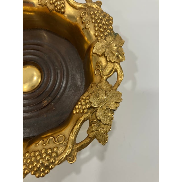 Boho Chic 1990s Gold Plated Wine Coaster For Sale - Image 3 of 5