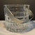 Art Deco Vintage Slovenia Crystal Window Pane Pattern Ice Bucket Nickel Metal Handle For Sale - Image 3 of 11