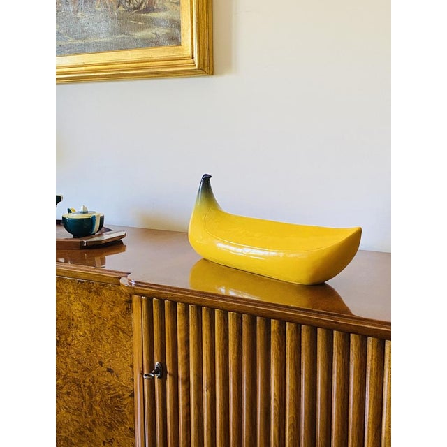 Yellow Ceramic Banana Sculpture from Zanolli Nove Italy, 1970s For Sale - Image 3 of 18