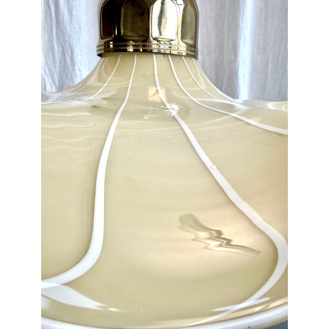 Metal Mid-Century Modern Murano Glass Handkerchief Pendant Light, Italy, 1970s For Sale - Image 7 of 18