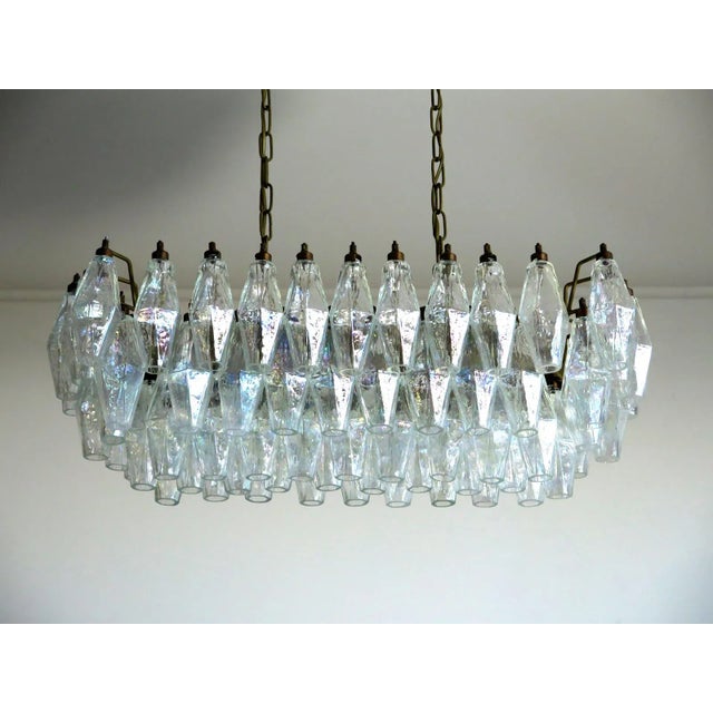 Glass Murano Poliedri Chandelier with Inscent Glasses from Carlo Scarpa, 1990s For Sale - Image 7 of 13
