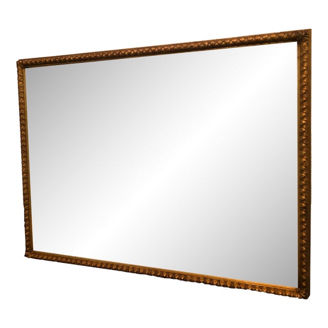 Vintage Mid Century Gilded Gold Leaf Mirror For Sale