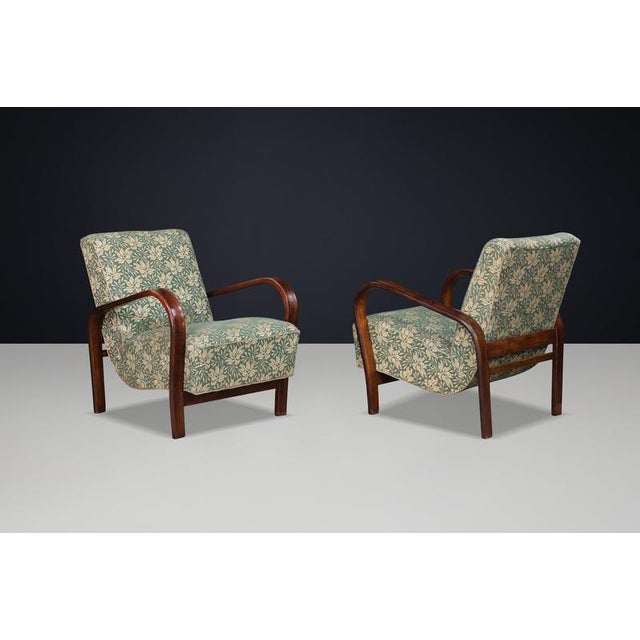 Art Deco Bentwood Lounge Chairs by Koželka & Kropáček, Czech, 1930, Set of 2 For Sale - Image 10 of 17