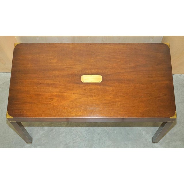 Fine Hardwood Kennedy Military Campaign Writing Table from Harrods London For Sale - Image 13 of 18