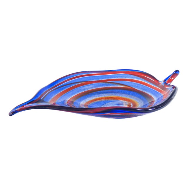 Polychrome Blown Glass Saucer from Murano For Sale