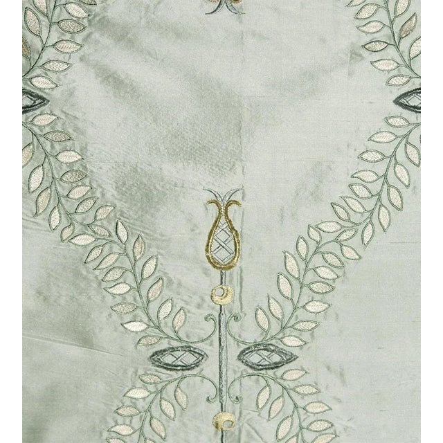 Sample - The House of Scalamandré White Hall Fabric, Blue Frost For Sale