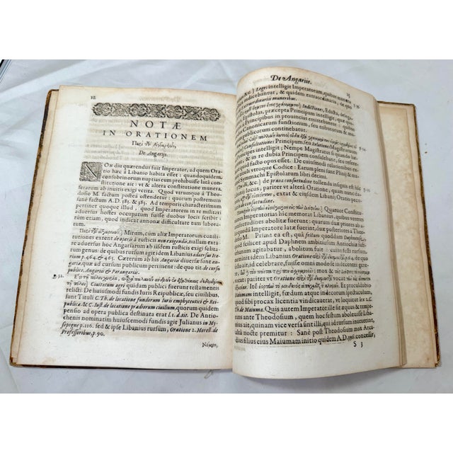 Antique Original 1631 Libanii Sophistae, Ex Bernard Quaritch Hardcover Book For Sale - Image 12 of 15