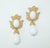 Givenchy Gold Plate White Drop Dangle Earrings, 1980's For Sale In Atlanta - Image 6 of 10