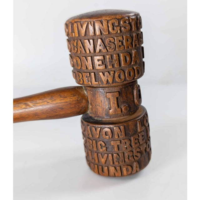 1930's Folk Art Carved Walnut Masonic Oddfellows Gavel, New York For Sale In New York - Image 6 of 12