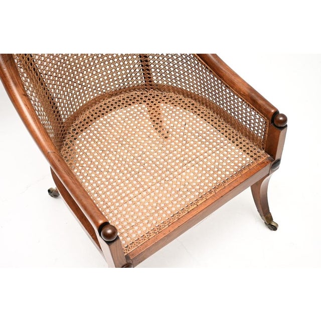 Brown Antique Regency Caned Armchair, 1810 For Sale - Image 8 of 11