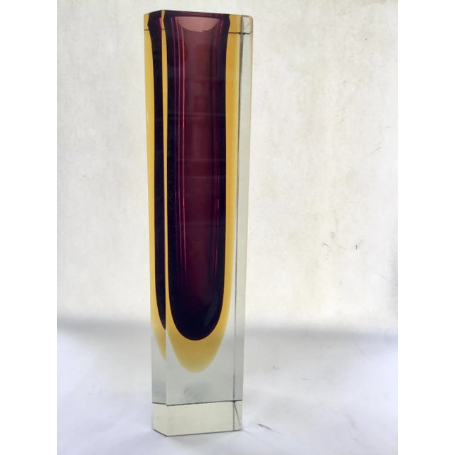 Purple 1980s Vintage Murano Glass Vase For Sale - Image 8 of 10
