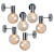 Opal Glass and Chrome Wall Light from Glashütte Limburg, 1970s For Sale