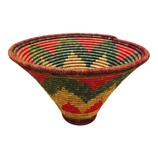 Large Woven African Basket For Sale