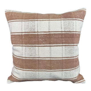 Turkish Hemp Pillow Cushion Natural Beige Brown Pillow Cushion Cover 24x24 For Sale
