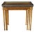 Mid Century French Louis XVI Style Crotch Walnut Nesting Tables Set of Three For Sale