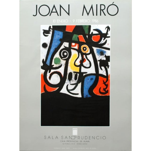 This original exhibition poster was produced for Joan Miró's 1986 exhibition at Sala San Prudencio in Vitoria-Gasteiz,...